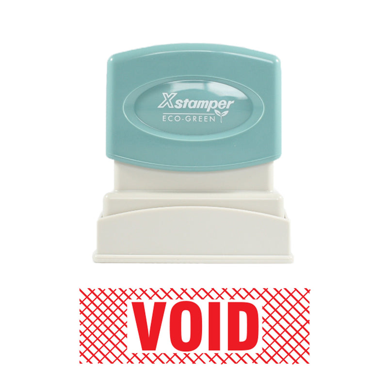 Imprint 360 1825 Xstamper Void Pre Inked Laser Engraved Rubber Stamp, 1/2" x 1-5/8" Impression Size, Red