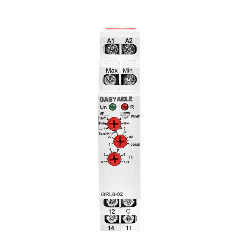 GAEYAELE GRL8 Liquid Timer Control Relay Electronic Liquid Level Controller 10A AC/DC24V-240V GRL8-02,AC/DC24V~240V