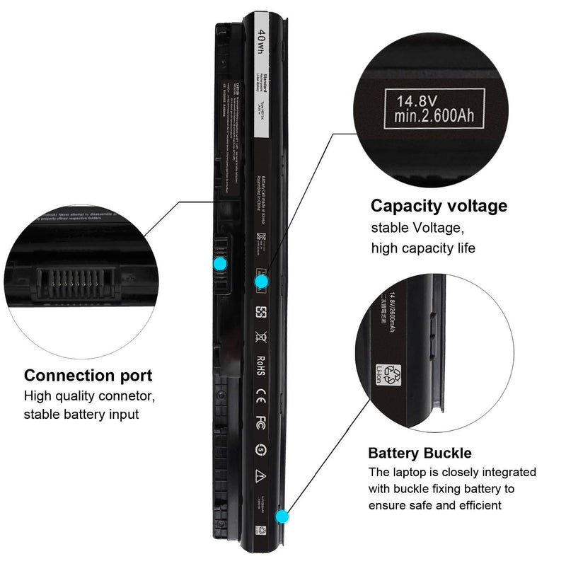 40WH 14.8V M5Y1K Laptop Battery for Dell Inspiron 14 3000 Series 3451 3452 3458 3459 15 5000 Series 5545 5551 5552 5558 5559 5758 17 5000 Series 5755 5756 5758 MSY1K 453-BBBQ WKRJ2 VN3N0 HD4J0 991XP