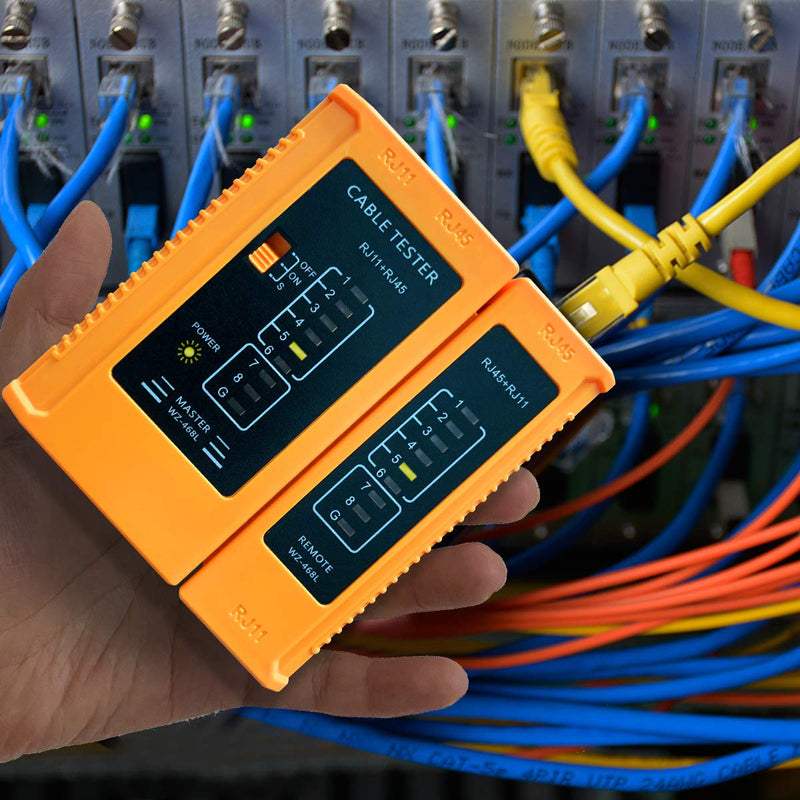 Network Cable Tester Test Tool RJ45 RJ11 RJ12 CAT5 CAT6 UTP USB LAN Wire Ethernet（Battery Not Included)
