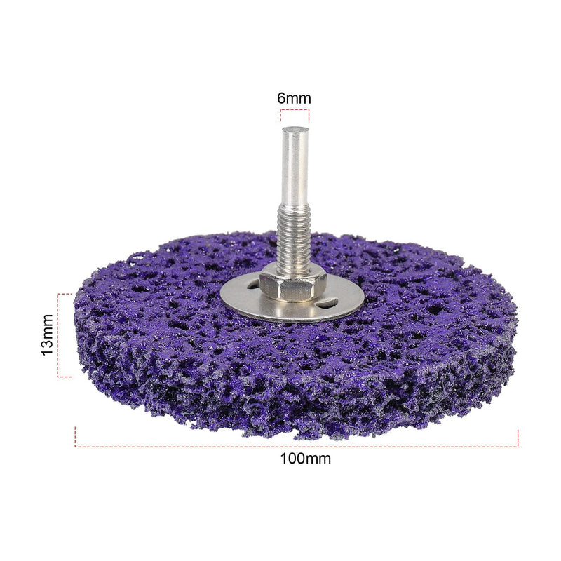 Angelkiss 5 piece disc set, 100 mm CBS grinding disc, purple coarse cleaning disc, CBS cleaning disc for angle grinders of paint, rust welds, oxidation cleaning and removal