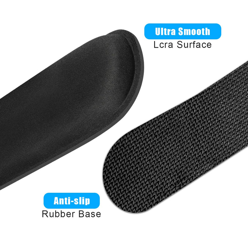 QINGLER Keyboard Wrist Rest Pad 2 Pack, Memory Foam Computer Keyboard Pad, Easy Typing and Pain Relief for Computer, Laptop, Office, 17.3 x 3.5 in, Black