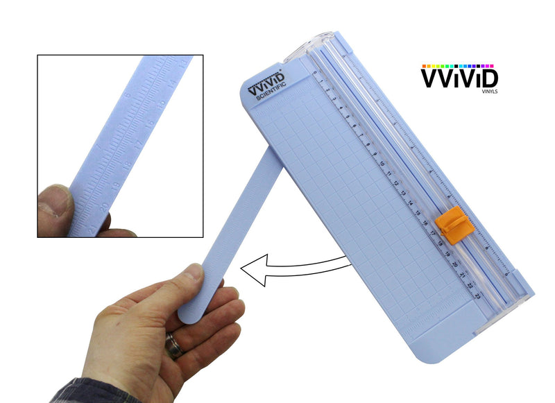 VViViD A4 / A5 Paper Trimmer, 9 inch, with Security Safeguard, Measuring Grid, and Ruler (Inches & cm) 9" Sliding Blade