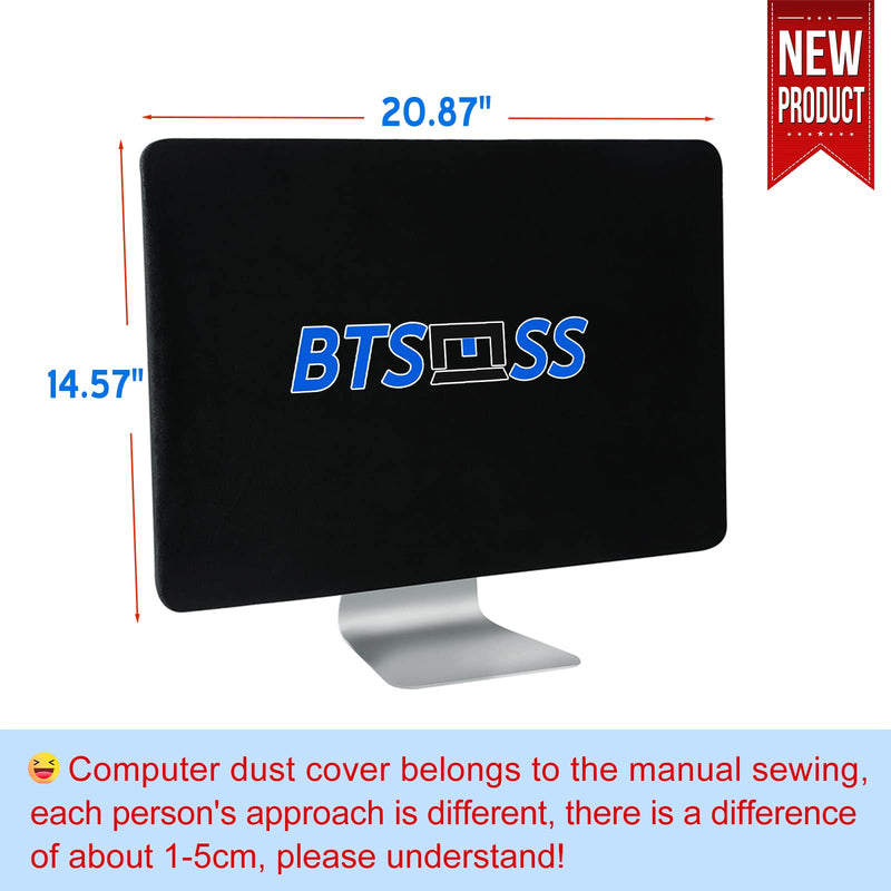 21.5" 24" Computer Monitor Dust Cover Velvet, 21.5 Inch and 24 Inch Screen Protective Sleeve Compatible with iMac Desktop Computer (Black) 21.5" 24" Computer Monitor Dust Cover