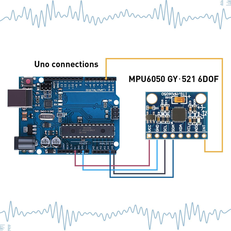 10 Pieces GY-521 MPU-6050 MPU6050 Module, 3 Axis Accelerometer 6 DOF Gyroscope Sensor Module Kit 16 Bit AD Converter Data Output IIC 3-5v Compatible with Arduino