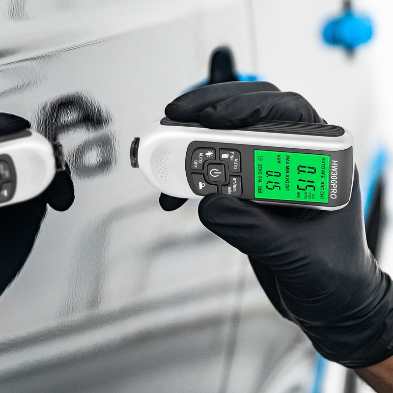 Digital Coating Thickness Gauge, Ultra High Precision Probe, Lackmil Thickness Gauge for Measuring Paint Thickness in the Automotive Industry White