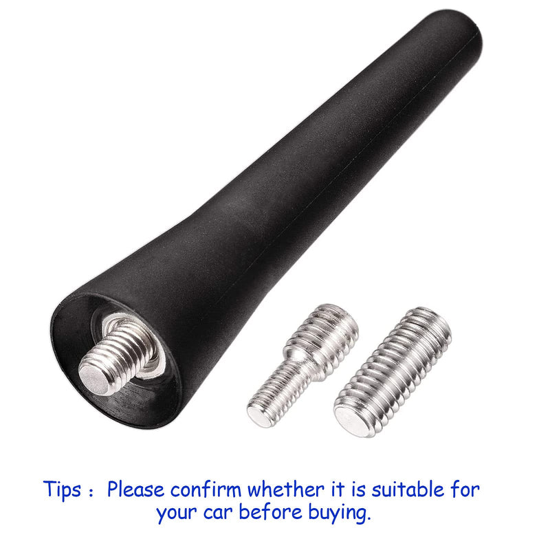 Bingfu Universal Vehicle Roof Mount Short Antenna Mast 2.5 inch Rubber Car Antenna Replacement Compatible with Toyota Honda Chevrolet Nissan Ford Jeep Subaru GMC