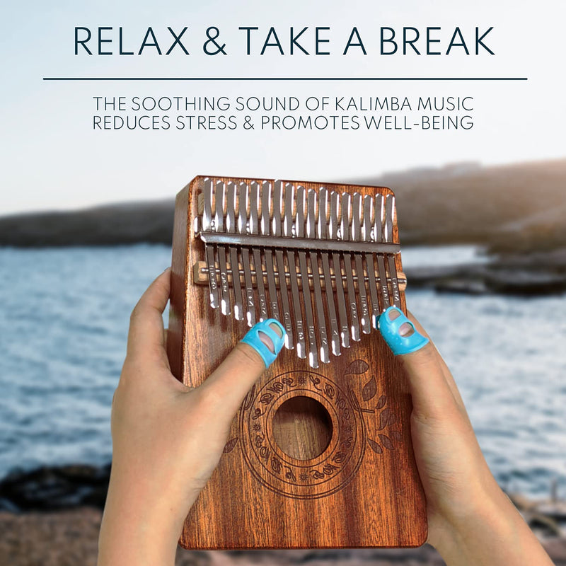 UNOKKI Kalimba Thumb Piano - Kalimba 17 Key Musical Instruments w/ Kalimba Song Book Instructions, Tuning Hammer & More! Thumb Piano for Kids & Adults - Easy to Learn Finger Piano Music (Light Brown) Light Brown