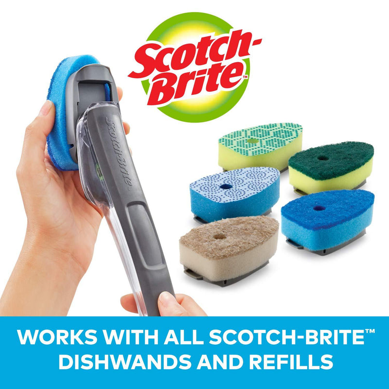 Scotch-Brite Non-Scratch Dishwand, Keeps Hands out of the Mess, Pack of 1 1 Count (Pack of 1) Blue