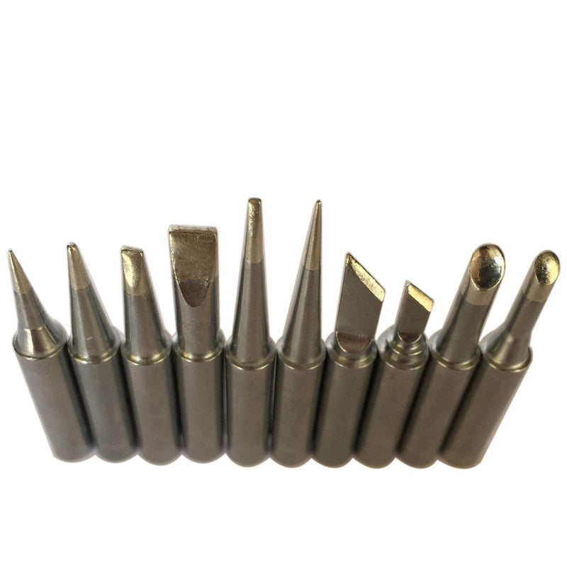 900M Soldering Iron Tips for HAKKO 936,937,907 Atten, Quick, Aoyue, Yihua,Vastar,Sywon,Tabiger,SOAIY and X-Tronic Soldering Station (10 pcs Different) Original version
