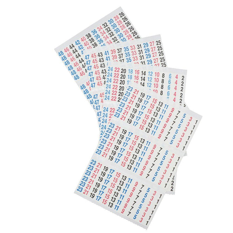 Klein Tools 56251 Wire Marker Book 120/240V 3 Phase 1-48, Black, Blue, Red Printed on White