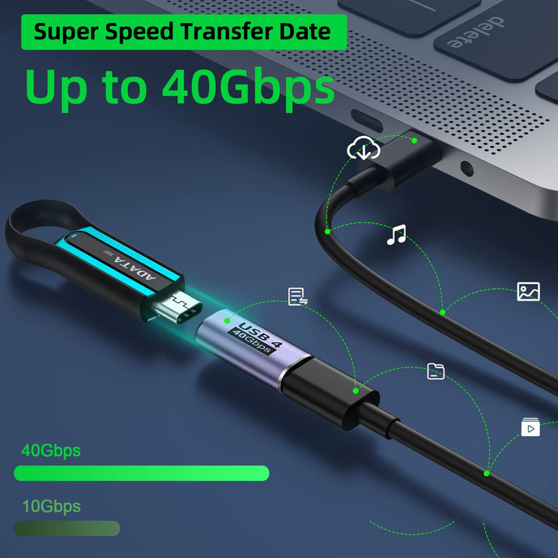 USB C Female to Female Adapter (4 Pack) USB C Coupler with 40 Gbps PD 100W 8K 60hz Video Compatible for Thunderbolt 4/3, MacBook Pro/Air, USB-C HUB, Magsafe and More Type C Devices