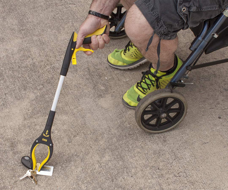 2-Pack 32 Inch and 19 Inch Grabber Reacher with Rotating Jaw - Mobility Aid Reaching Assist Tool