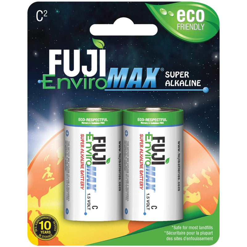 Fuji Enviromax 4200BP2 EnviroMax C Super Alkaline Batteries, 2 pk, White, 2 CT