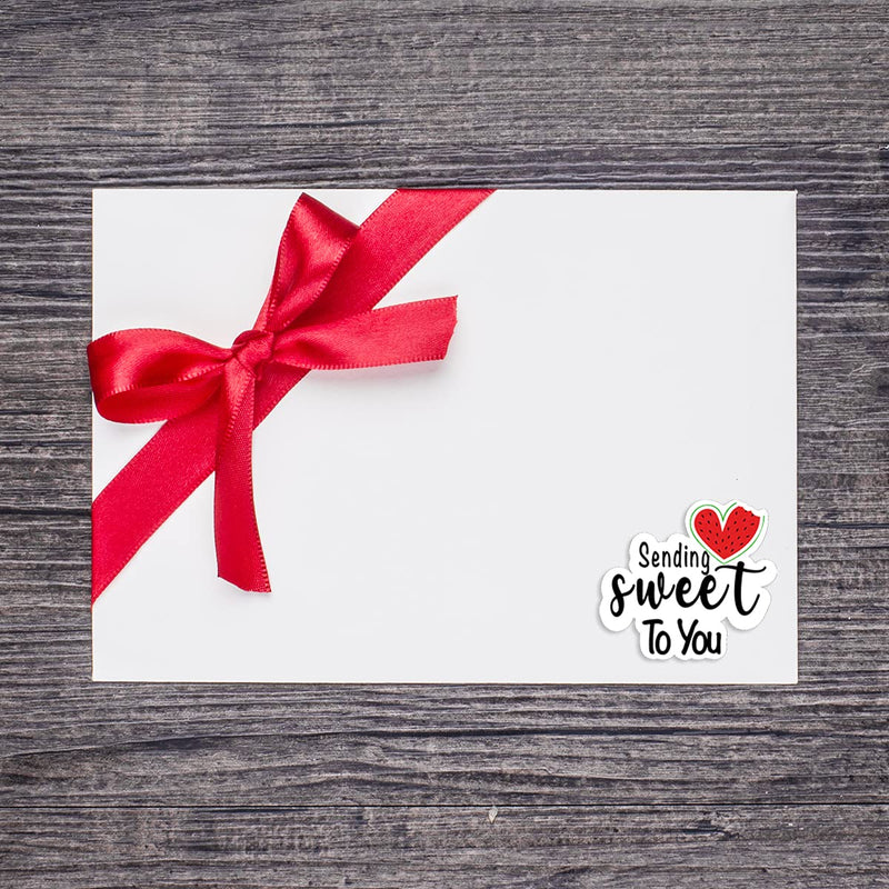 Wailozco 1.5'' Sending Sweet to You Melon Stickers ,Thank You Stickers,Handmade Stickers,Business Stickers,Envelopes Stickers for Online Retailers,Handmade Goods,Small Business,500 Labels Per Roll