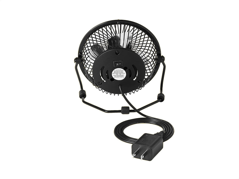 AmazonCommercial 4-Inch Table Fan with Power Adapter and USB Cable 4"