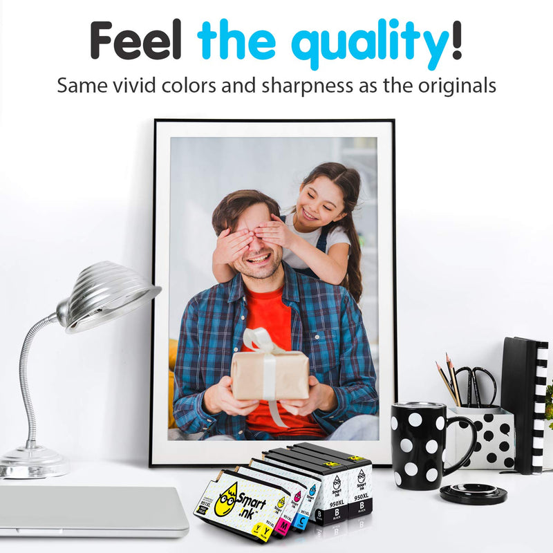 Smart Ink Compatible Ink Cartridge Replacement for HP 951 XL 950 XL (2BK&C/M/Y 5 Pack Combo) for Officejet Pro 8100 8110 8600 8600 Plus 8600 Premium 8610 8620 8615 8616 8625 8630 8640 8660 251dw 276dw