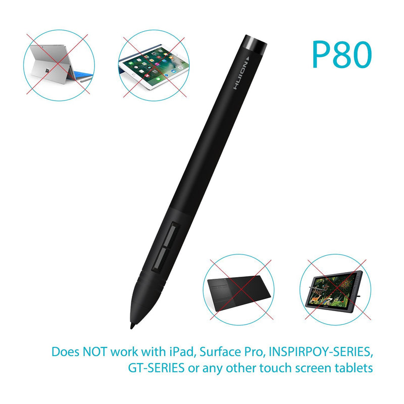 HUION P80 Rechargeable Pen Digitizer Pen Digital Pen Style for Huion Graphics Tablet