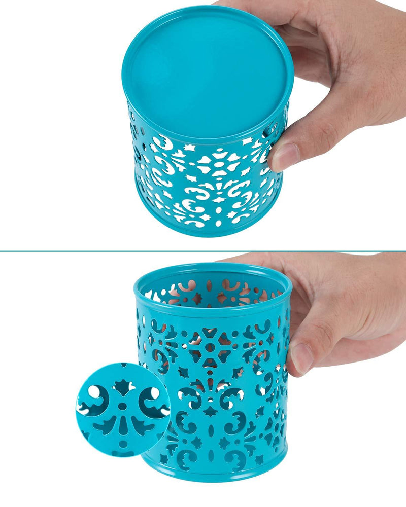 EasyPAG 2 Pack Pen Holder Mesh Pencil Holder for Desk Office Pen Organizer,Dark Teal Dark Teal