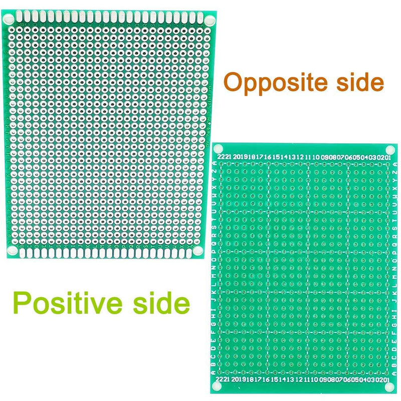 YUNGUI PCB Board,7x10cm 8x12cm Prototype Printed Circuit Board Soldering and Electronic Breadboard Kit(10 Pieces)