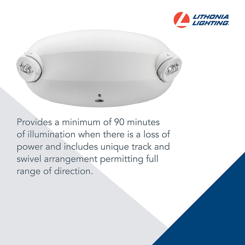 Lithonia Lighting ELM2L M12 Quantum White Aimable LED Emergency Light Unit 220 Lumens, California Compliant