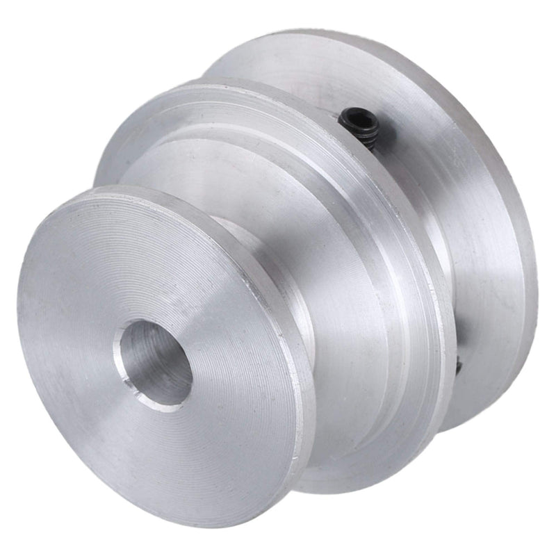 Mxfans 40x30x8MM Silver Aluminum 2-Step Groove Fixed Bore Pulley with Wrench