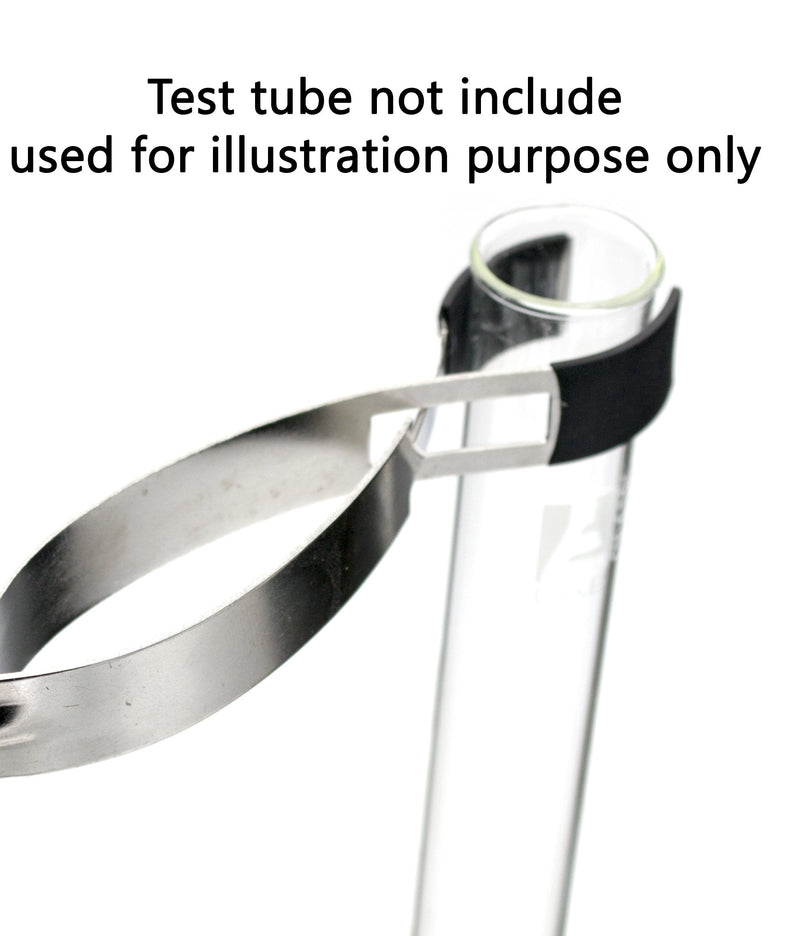 Economical Stainless Steel Spring Clip Test Tube Holder with Wooden Handle - Eisco Labs