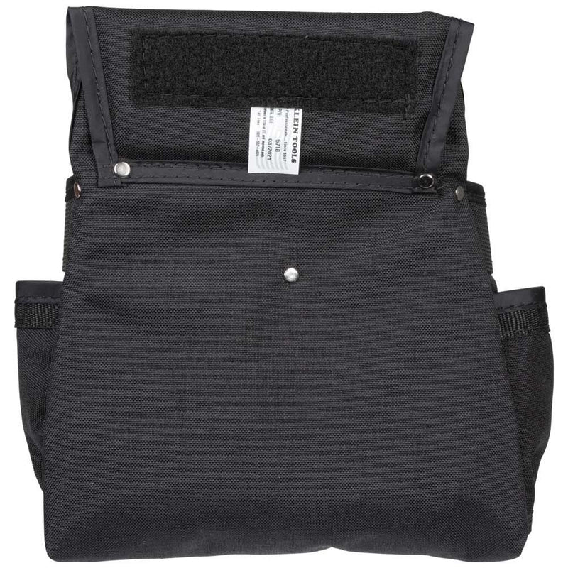Klein Tools 5718 Tool Pouch, PowerLine Series Utility Pouch Fits Tool Belts to 2.5-Inch, Strong Rivet Reinforced Stitching, Wide 8-Pocket