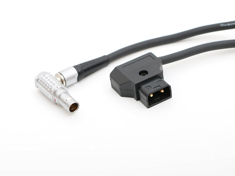 D-tap to Male 0B 2pin Right Angle Power Cable 1.6ft for Power Teradek Bond