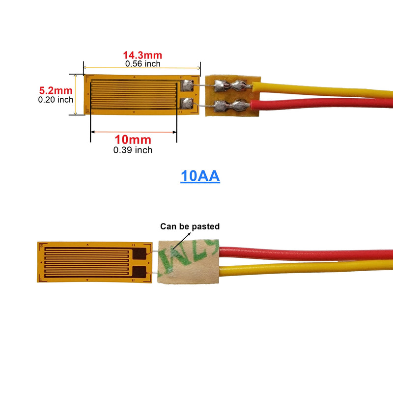 BF120 10AA 120 Ohm Strain Gauge High-Precision Resistance Foil Strain Gauge，Weldable Strain Gauge Surface Strain Gauge Circuit (BF120-10AA) BF120-10AA