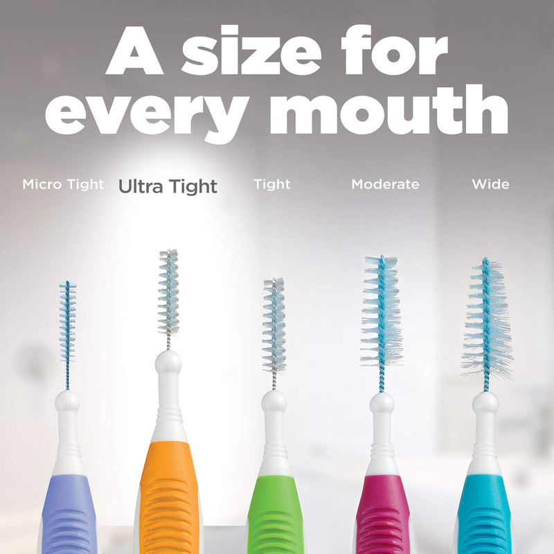 GUM - 10070942002438 Proxabrush Go-Betweens Interdental Brushes, Ultra Tight, Plaque Removal, 10 Count, (Pack of 6) 10 Count (Pack of 6)