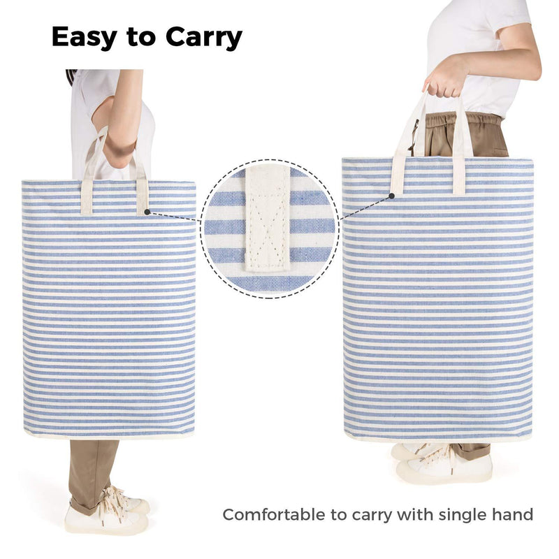 Lifewit 72L Freestanding Laundry Hamper Collapsible Large Clothes Basket with Easy Carry Extended Handles for Clothes Toys, Blue