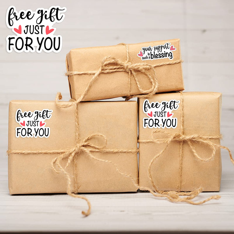 Wailozco 1.5'' Gift Just for You Stickers ,Thank You Stickers,Handmade Stickers,Business Stickers,Envelopes Stickers for Online Retailers,Handmade Goods,Small Business,500 Labels Per Roll