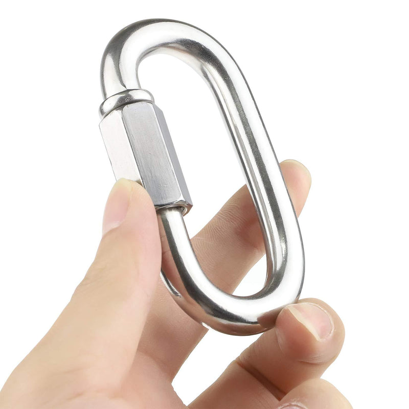 IEBUOBO 304 Stainless Steel Quick Links D Shape Locking Quick Chain Repair Links M5 3/16 inch Pack of 15