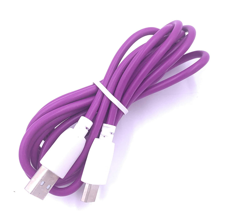 Xcivi USB Charger Cable Cord for Fuhu Tablets Nabi DreamTab, nabi 2S, nabi Jr, Jr. S, XD, Elev-8, 6 FT/2m (Purple)