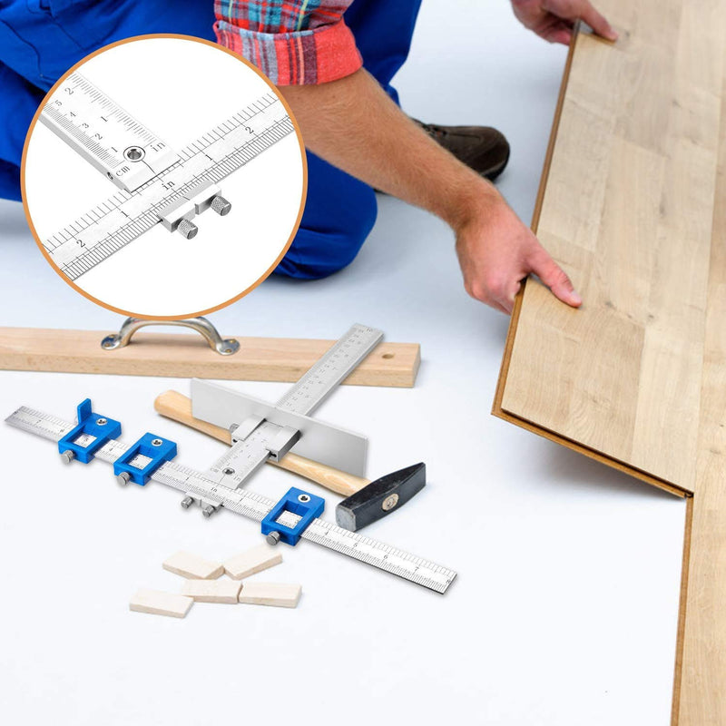 Tourace Cabinet Hardware Jig for Handles and Knobs Aluminum Alloy Drill Guide Sleeve Drawer Pull Wood Drilling Dowelling Tools Set Drawer Knob Pull Drilling Templates Jig Tool