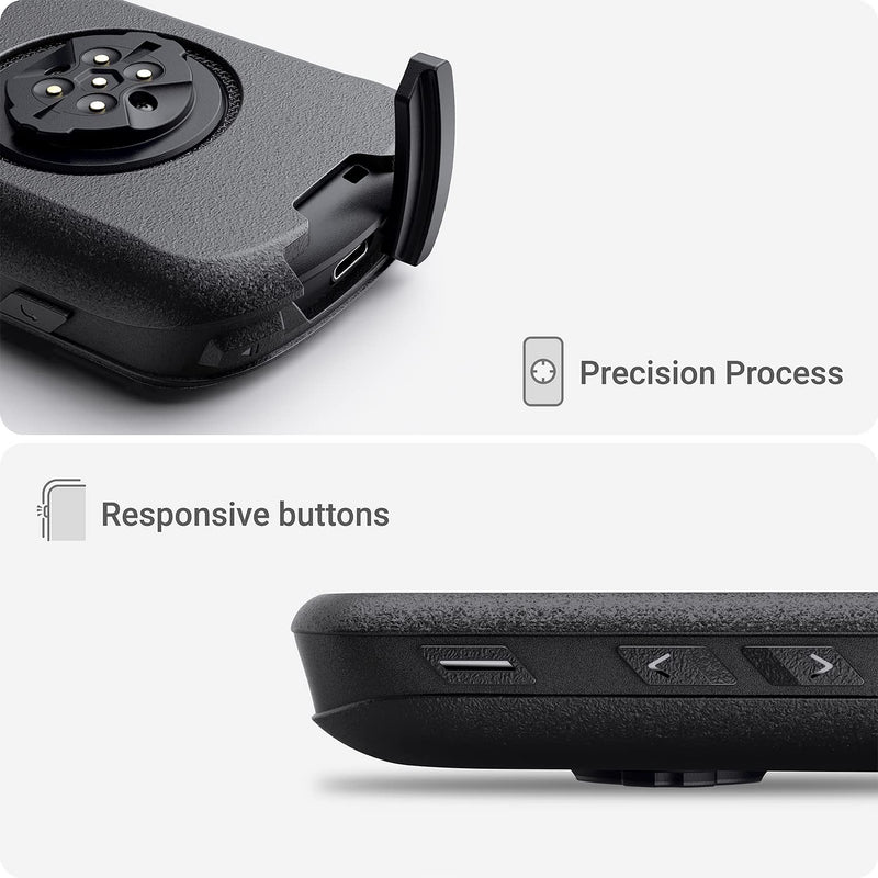TUSITA Silicone Case Compatible with Garmin Edge 540 | 540 Solar | 840 | 840 Solar - Black