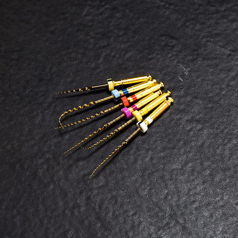 SNAWOP Dentel Endo Files X-Pro Gold Taper Controlled Memory Niti Rotary Engine Files for Endodontic Root Canal Treatmet (Assorted 21MM) Assorted 21MM