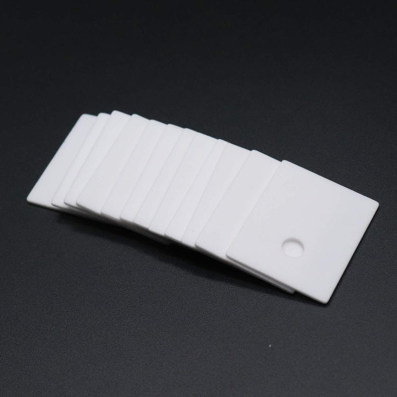 Xiaoyztan 100 Pcs TO-3P Alumina Ceramic Insulator Pads, Power Devices Heatsink Insulation Pad for MOS Transistor IGBT Transistor Heat Sink, 20 x 25 mm