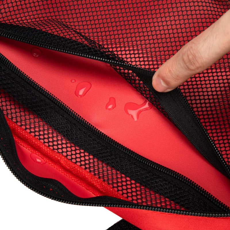 Jipemtra Red First Aid Bag Empty Travel Rescue Pouch First Responder Storage Medicine Emergency Bag for Car Home Office Kitchen Sports Outdoors (Red)