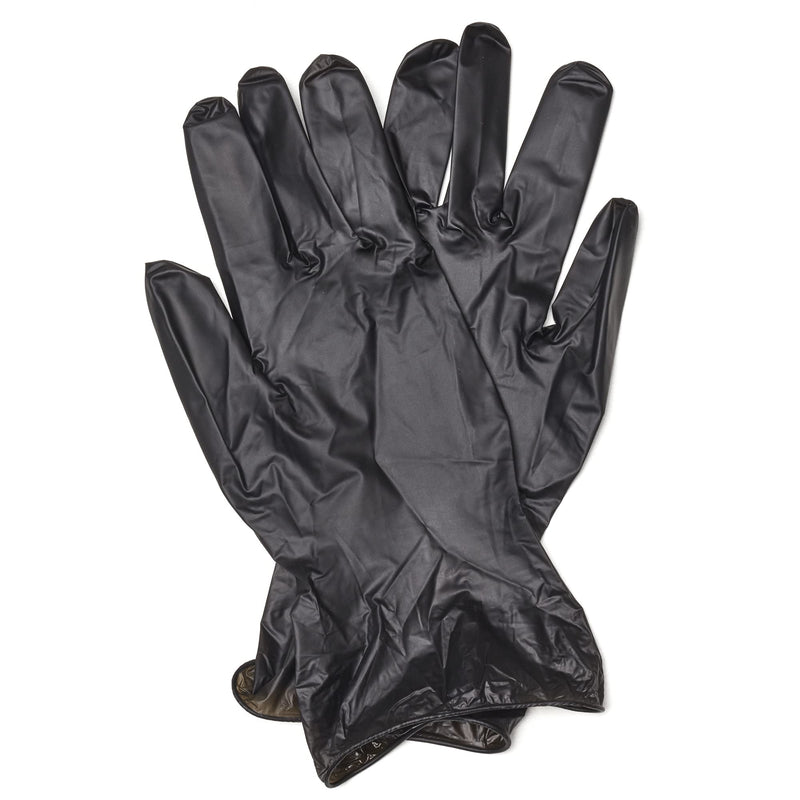 Spontex Extra Black disposable gloves made of vinyl, powder-free and latex-free, versatile, in a practical dispenser box, size L, pack of 100, black