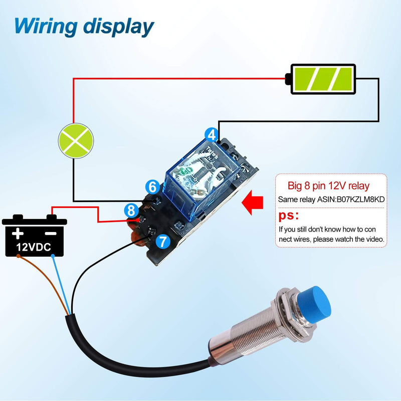 Taiss LJC18A3-H-Z/BY Proximity Switch 1-10mm Distance Measuring Capacitance Proximity Sensor Switch PNP NO（Normally Open）DC 6-36V 300mA M18 3-Wire