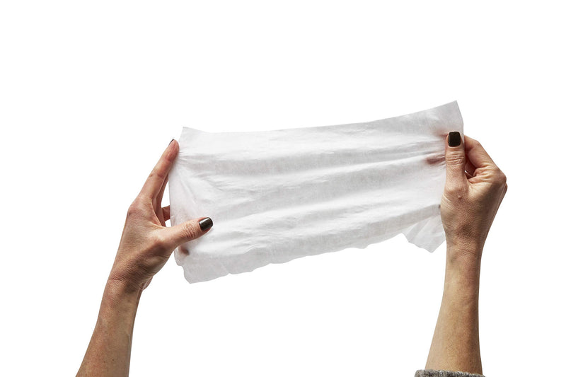 Medline ReadyFlush Large Adult-Sized 8x12 Personal Cleansing Cloths - Tub of 60 Flushable Wipes Standard