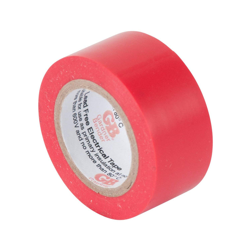 Gardner Bender GTPC-550 Electrical Tape, ½ in x 20 ft., Durable, Easy-Wrap, Flame Retardant, 5 Pk, Red, White, Blue, Green, Yellow