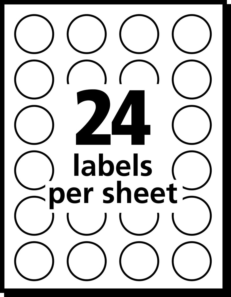 AVERY Print/Write Self-Adhesive Removable Labels, 0.75" Diameter, Green Neon, 1008 per Pack (5468) 1 Pack