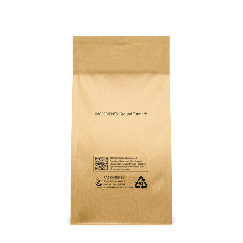 Pure Original Ingredients Turmeric Powder (1 lb), Food Grade, Natural, Spicy Flavor, Curry, Rice, Eco-Friendly