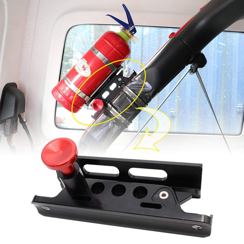 MFC Aluminum Fire Extinguisher Mount Kit Compatible with For Jeep Wrangler TJ JK JKU JL UTV Polaris RZR Ranger,Aluminum