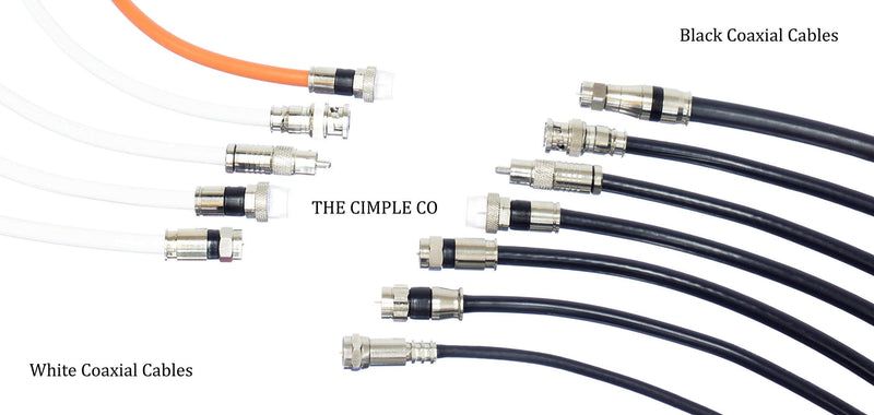 50' Feet, White RG6 Coaxial Cable (Coax Cable) with Connectors, F81 / RF, Digital Coax - AV, Cable TV, Antenna, and Satellite, CL2 Rated, 50 Foot