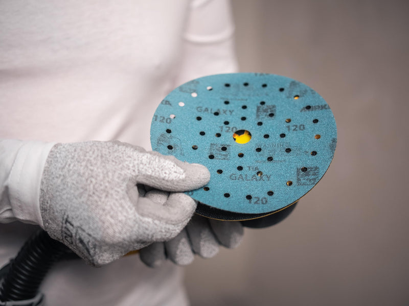 50x MIRKA adhesive sanding disc GALAXY Grip Multifit 125mm K.240 f.HO/metal/lacquer/co. Grain 240