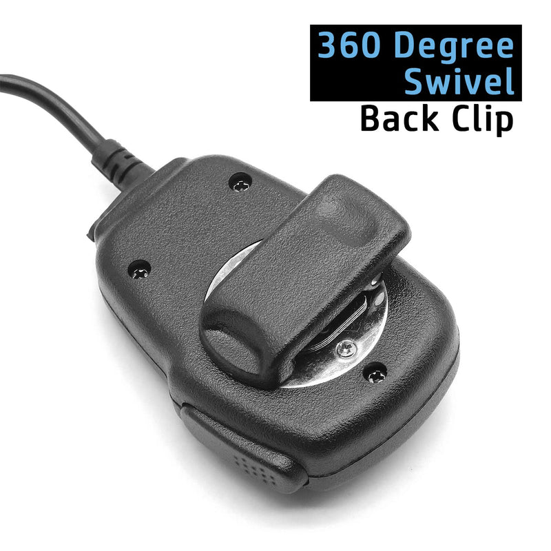 NEWASHAN Handheld Microphone for Garmin Radio Rino 110 120 130 520HCX 530HCX 610 650 655T 700T 750 755T Walkie Talkie Shoulder Lapel Speaker Mic with PTT Swivel Back Clip (Straight 1-pin)